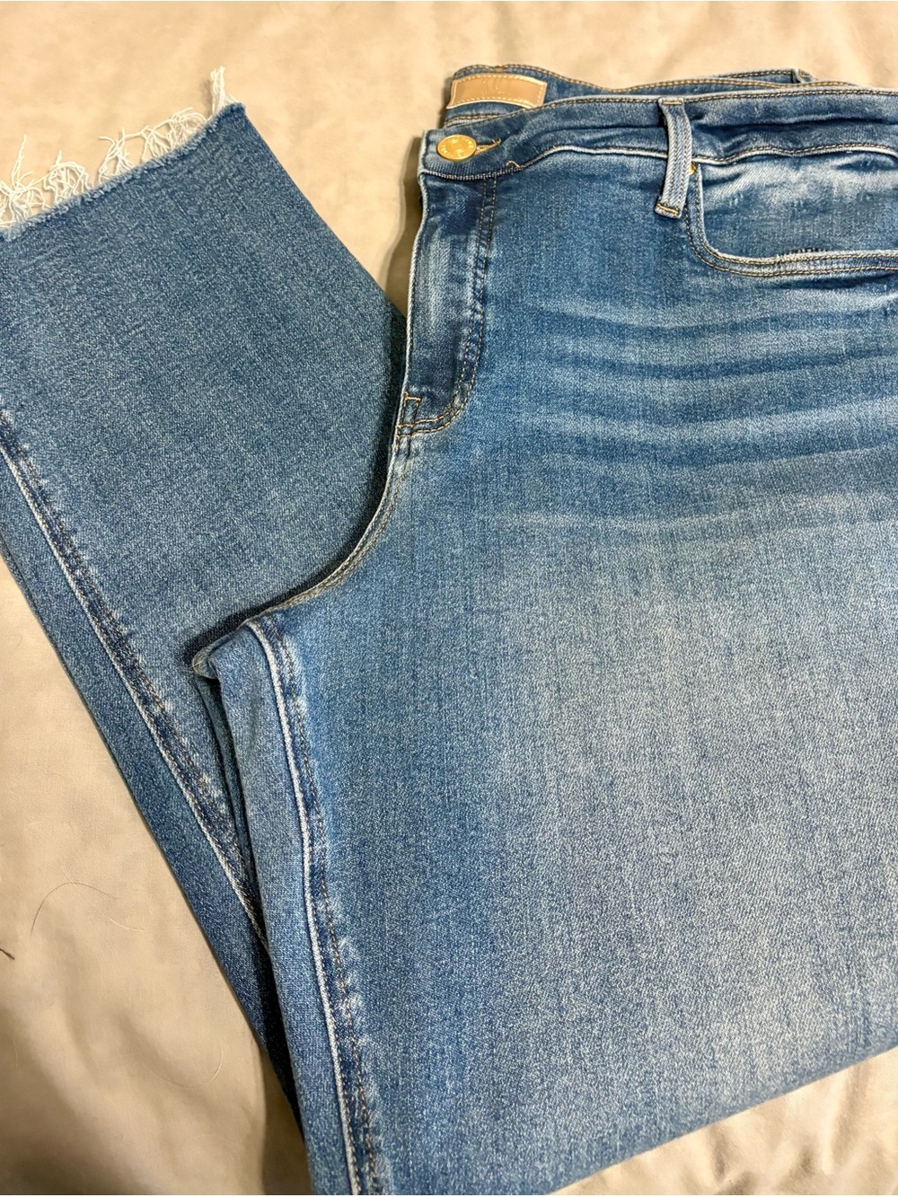 Kut from the Kloth Light Blue Ankle Crop High-Rise Jeans